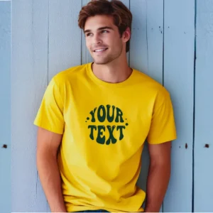 200 GSM 100% Card Cotton Best Wholesale Yellow T Shirts