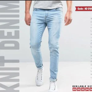 MEN"s PREMIUM EXPORT DENIM PANT - LT BLUE