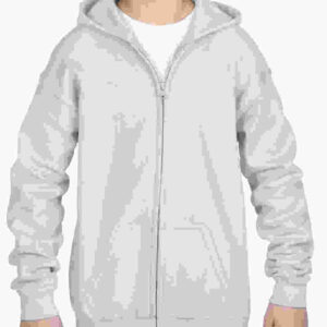 Heavy Blend Youth Full-zip Hoodies - White